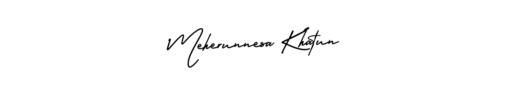 Also we have Meherunnesa Khatun name is the best signature style. Create professional handwritten signature collection using AmerikaSignatureDemo-Regular autograph style. Meherunnesa Khatun signature style 3 images and pictures png