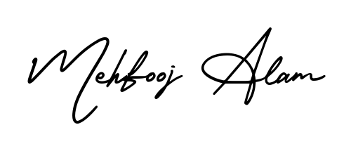 Quickly download Mehfooj Alam name signature in high-resolution PNG using AmerikaSignatureDemo-Regular style. Ready to insert into PDFs and online applications. Mehfooj Alam signature style 3 images and pictures png