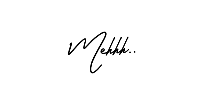 How to make Mehhh.. name signature. Use AmerikaSignatureDemo-Regular style for creating short signs online. This is the latest handwritten sign. Mehhh.. signature style 3 images and pictures png