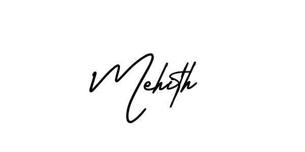 Make a beautiful signature design for name Mehith. With this signature (AmerikaSignatureDemo-Regular) style, you can create a handwritten signature for free. Mehith signature style 3 images and pictures png