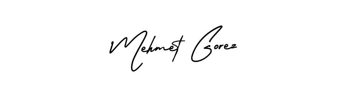 How to make Mehmet Gorez signature? AmerikaSignatureDemo-Regular is a professional autograph style. Create handwritten signature for Mehmet Gorez name. Mehmet Gorez signature style 3 images and pictures png