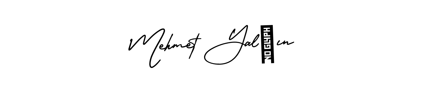 Mehmet Yalçın stylish signature style. Best Handwritten Sign (AmerikaSignatureDemo-Regular) for my name. Handwritten Signature Collection Ideas for my name Mehmet Yalçın. Mehmet Yalçın signature style 3 images and pictures png