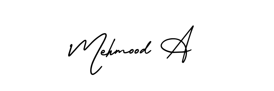 Mehmood A stylish signature style. Best Handwritten Sign (AmerikaSignatureDemo-Regular) for my name. Handwritten Signature Collection Ideas for my name Mehmood A. Mehmood A signature style 3 images and pictures png