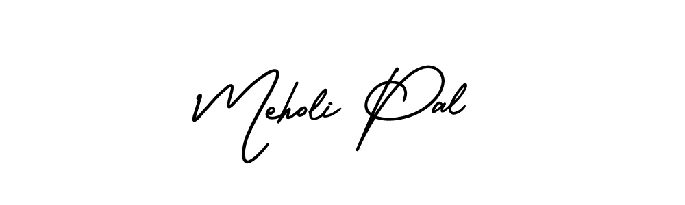 Create a beautiful signature design for name Meholi Pal. With this signature (AmerikaSignatureDemo-Regular) fonts, you can make a handwritten signature for free. Meholi Pal signature style 3 images and pictures png