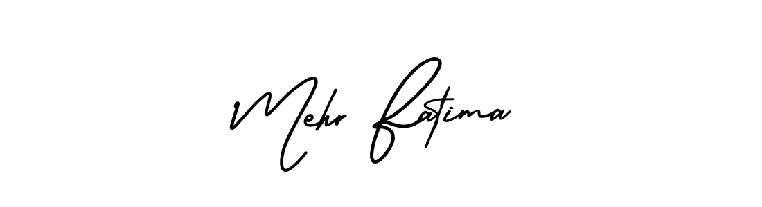 Use a signature maker to create a handwritten signature online. With this signature software, you can design (AmerikaSignatureDemo-Regular) your own signature for name Mehr Fatima. Mehr Fatima signature style 3 images and pictures png