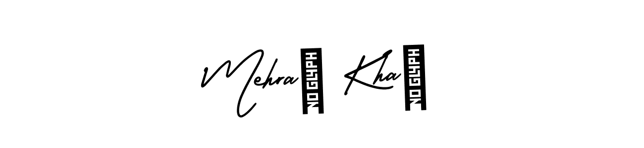 This is the best signature style for the Mehraب Khaن name. Also you like these signature font (AmerikaSignatureDemo-Regular). Mix name signature. Mehraب Khaن signature style 3 images and pictures png