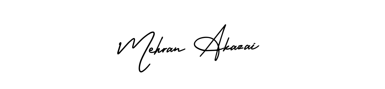 How to make Mehran Akazai name signature. Use AmerikaSignatureDemo-Regular style for creating short signs online. This is the latest handwritten sign. Mehran Akazai signature style 3 images and pictures png