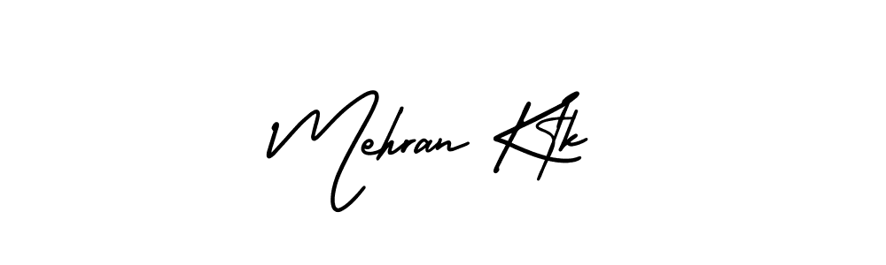 The best way (AmerikaSignatureDemo-Regular) to make a short signature is to pick only two or three words in your name. The name Mehran Ktk include a total of six letters. For converting this name. Mehran Ktk signature style 3 images and pictures png