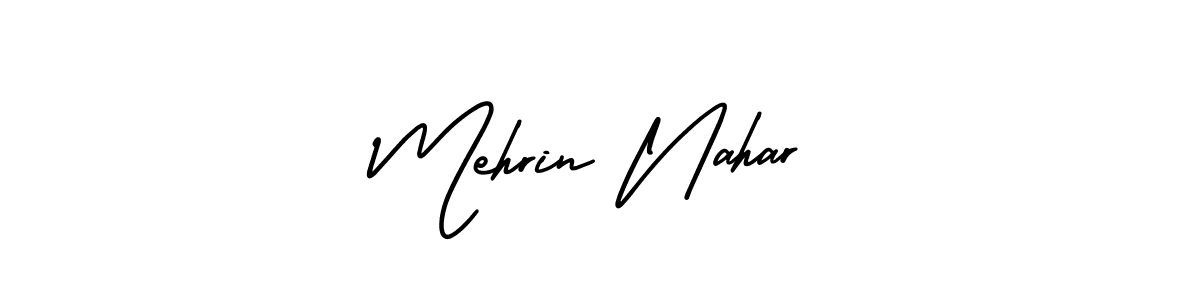 Also You can easily find your signature by using the search form. We will create Mehrin Nahar name handwritten signature images for you free of cost using AmerikaSignatureDemo-Regular sign style. Mehrin Nahar signature style 3 images and pictures png