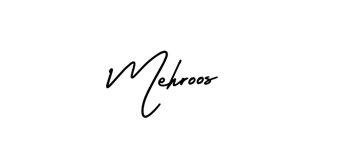 Create a beautiful signature design for name Mehroos. With this signature (AmerikaSignatureDemo-Regular) fonts, you can make a handwritten signature for free. Mehroos signature style 3 images and pictures png