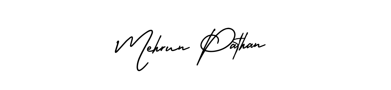 It looks lik you need a new signature style for name Mehrun Pathan. Design unique handwritten (AmerikaSignatureDemo-Regular) signature with our free signature maker in just a few clicks. Mehrun Pathan signature style 3 images and pictures png