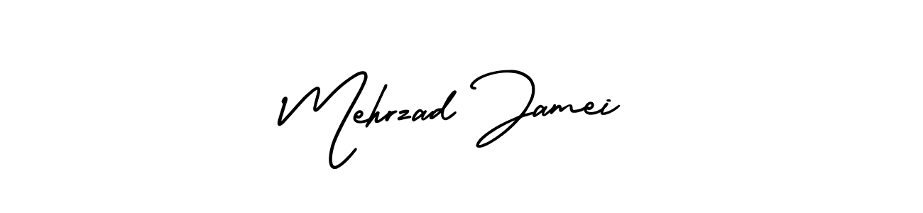 How to make Mehrzad Jamei name signature. Use AmerikaSignatureDemo-Regular style for creating short signs online. This is the latest handwritten sign. Mehrzad Jamei signature style 3 images and pictures png