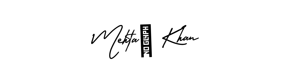 Make a beautiful signature design for name Mehtaß Khan. With this signature (AmerikaSignatureDemo-Regular) style, you can create a handwritten signature for free. Mehtaß Khan signature style 3 images and pictures png