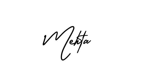 How to make Mehta  signature? AmerikaSignatureDemo-Regular is a professional autograph style. Create handwritten signature for Mehta  name. Mehta  signature style 3 images and pictures png