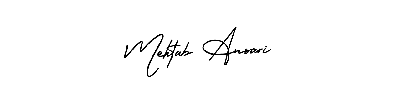 How to make Mehtab Ansari name signature. Use AmerikaSignatureDemo-Regular style for creating short signs online. This is the latest handwritten sign. Mehtab Ansari signature style 3 images and pictures png