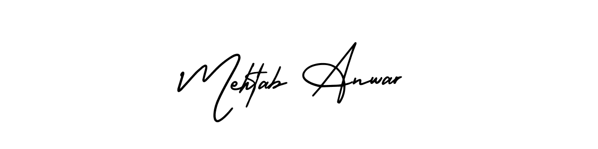 Similarly AmerikaSignatureDemo-Regular is the best handwritten signature design. Signature creator online .You can use it as an online autograph creator for name Mehtab Anwar. Mehtab Anwar signature style 3 images and pictures png