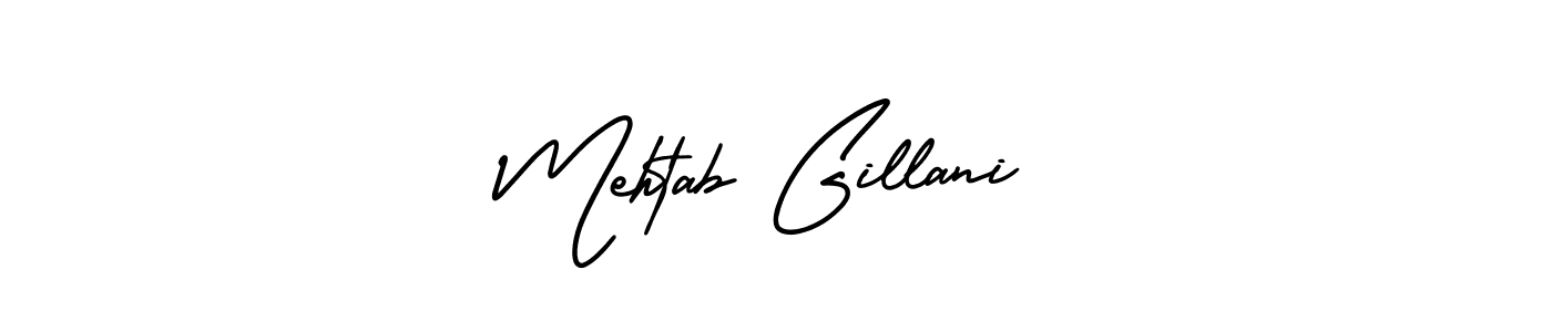 Design your own signature with our free online signature maker. With this signature software, you can create a handwritten (AmerikaSignatureDemo-Regular) signature for name Mehtab Gillani. Mehtab Gillani signature style 3 images and pictures png