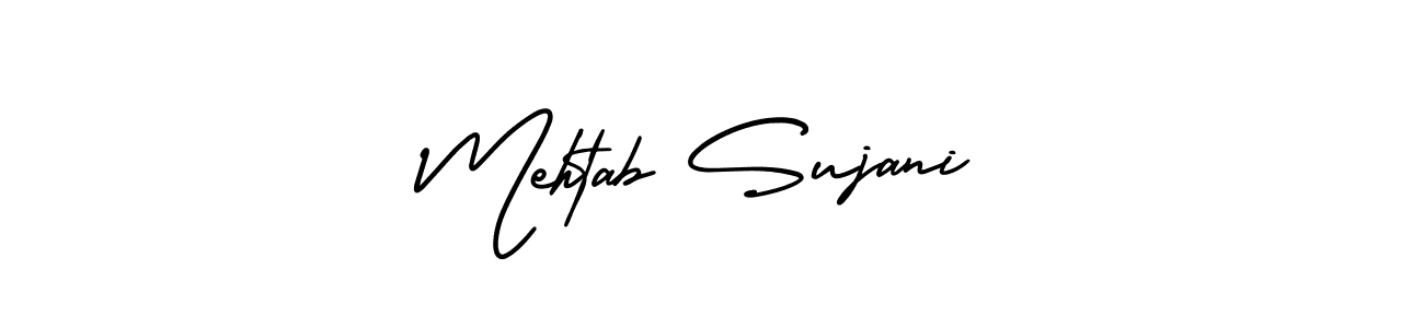 AmerikaSignatureDemo-Regular is a professional signature style that is perfect for those who want to add a touch of class to their signature. It is also a great choice for those who want to make their signature more unique. Get Mehtab Sujani name to fancy signature for free. Mehtab Sujani signature style 3 images and pictures png