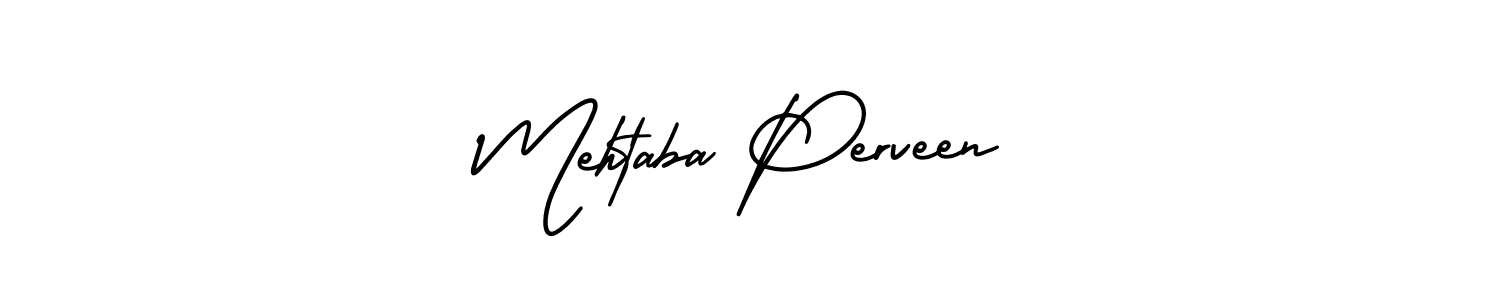 AmerikaSignatureDemo-Regular is a professional signature style that is perfect for those who want to add a touch of class to their signature. It is also a great choice for those who want to make their signature more unique. Get Mehtaba Perveen name to fancy signature for free. Mehtaba Perveen signature style 3 images and pictures png