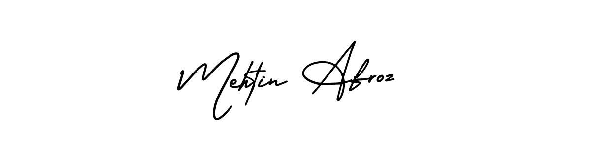 How to make Mehtin Afroz name signature. Use AmerikaSignatureDemo-Regular style for creating short signs online. This is the latest handwritten sign. Mehtin Afroz signature style 3 images and pictures png