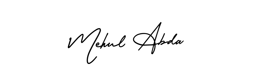 It looks lik you need a new signature style for name Mehul Abda. Design unique handwritten (AmerikaSignatureDemo-Regular) signature with our free signature maker in just a few clicks. Mehul Abda signature style 3 images and pictures png
