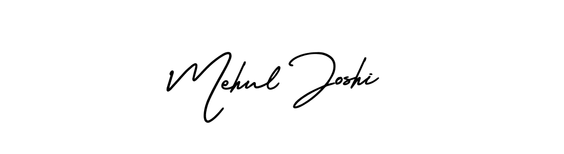 How to make Mehul Joshi name signature. Use AmerikaSignatureDemo-Regular style for creating short signs online. This is the latest handwritten sign. Mehul Joshi signature style 3 images and pictures png