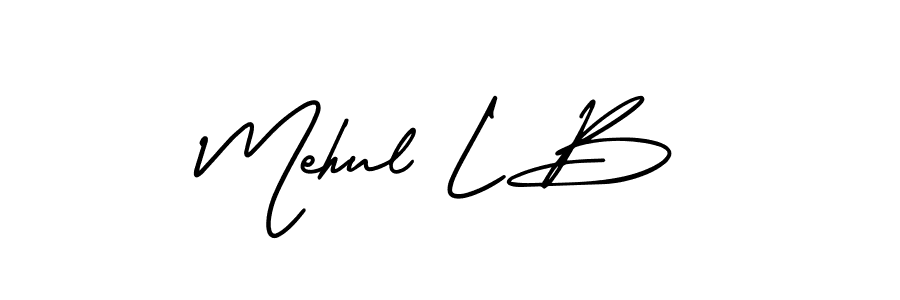 Make a beautiful signature design for name Mehul L B. Use this online signature maker to create a handwritten signature for free. Mehul L B signature style 3 images and pictures png