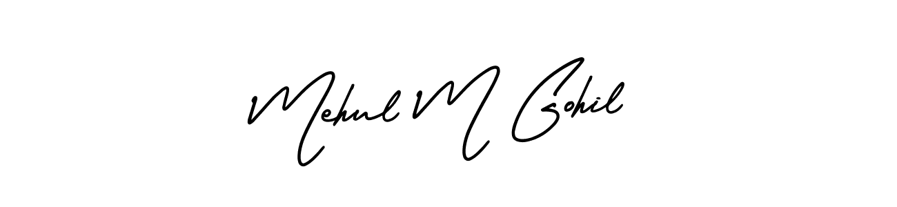 How to Draw Mehul M Gohil signature style? AmerikaSignatureDemo-Regular is a latest design signature styles for name Mehul M Gohil. Mehul M Gohil signature style 3 images and pictures png