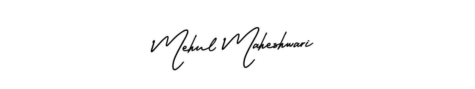 How to make Mehul Maheshwari name signature. Use AmerikaSignatureDemo-Regular style for creating short signs online. This is the latest handwritten sign. Mehul Maheshwari signature style 3 images and pictures png