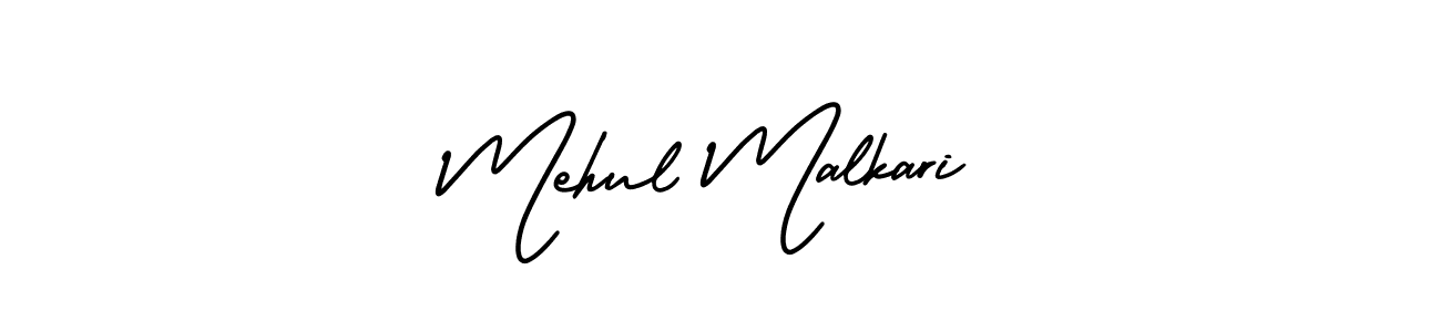 How to make Mehul Malkari name signature. Use AmerikaSignatureDemo-Regular style for creating short signs online. This is the latest handwritten sign. Mehul Malkari signature style 3 images and pictures png