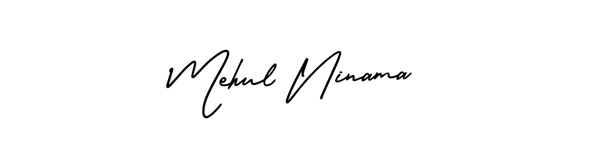 How to Draw Mehul Ninama signature style? AmerikaSignatureDemo-Regular is a latest design signature styles for name Mehul Ninama. Mehul Ninama signature style 3 images and pictures png