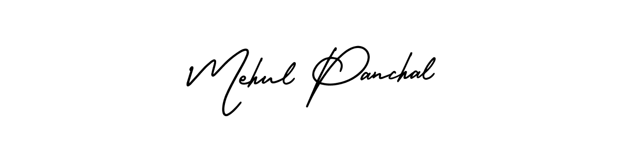 The best way (AmerikaSignatureDemo-Regular) to make a short signature is to pick only two or three words in your name. The name Mehul Panchal include a total of six letters. For converting this name. Mehul Panchal signature style 3 images and pictures png