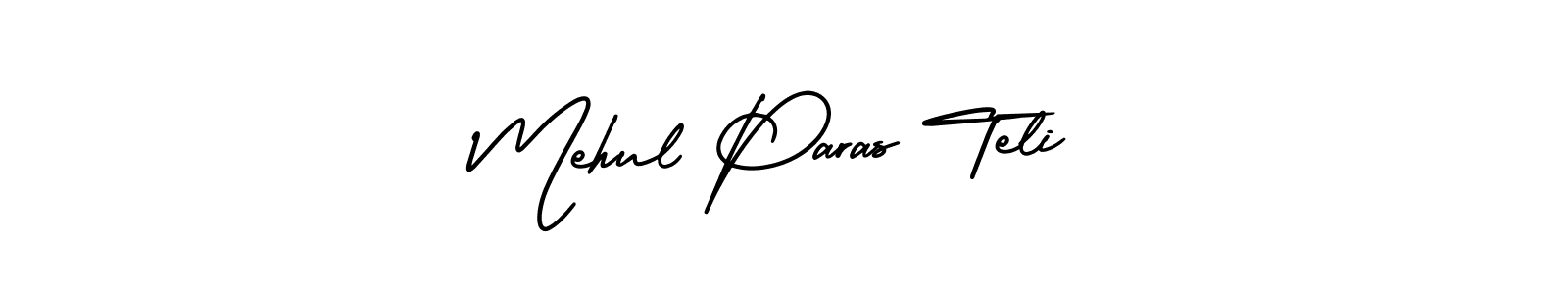 This is the best signature style for the Mehul Paras Teli name. Also you like these signature font (AmerikaSignatureDemo-Regular). Mix name signature. Mehul Paras Teli signature style 3 images and pictures png