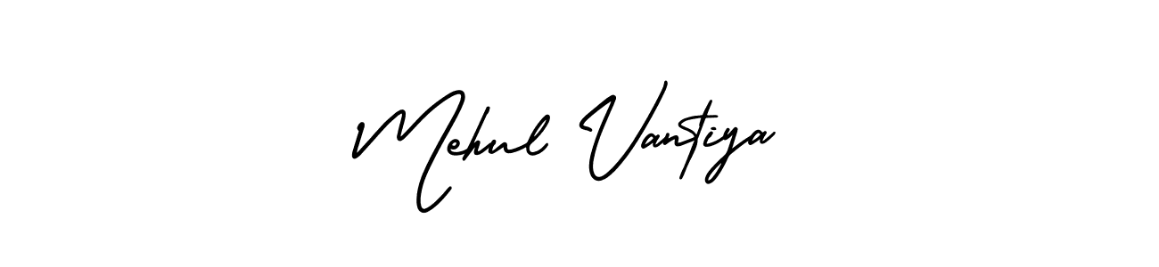 Design your own signature with our free online signature maker. With this signature software, you can create a handwritten (AmerikaSignatureDemo-Regular) signature for name Mehul Vantiya. Mehul Vantiya signature style 3 images and pictures png