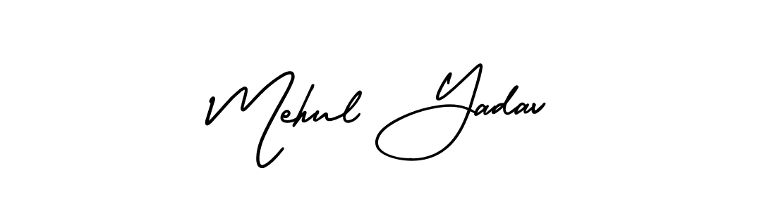 Mehul Yadav stylish signature style. Best Handwritten Sign (AmerikaSignatureDemo-Regular) for my name. Handwritten Signature Collection Ideas for my name Mehul Yadav. Mehul Yadav signature style 3 images and pictures png