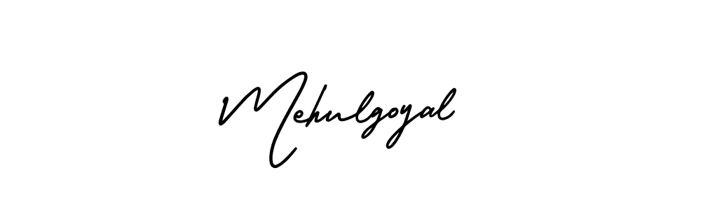 Mehulgoyal stylish signature style. Best Handwritten Sign (AmerikaSignatureDemo-Regular) for my name. Handwritten Signature Collection Ideas for my name Mehulgoyal. Mehulgoyal signature style 3 images and pictures png