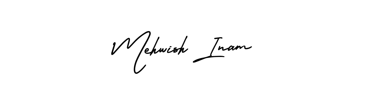 Mehwish Inam stylish signature style. Best Handwritten Sign (AmerikaSignatureDemo-Regular) for my name. Handwritten Signature Collection Ideas for my name Mehwish Inam. Mehwish Inam signature style 3 images and pictures png