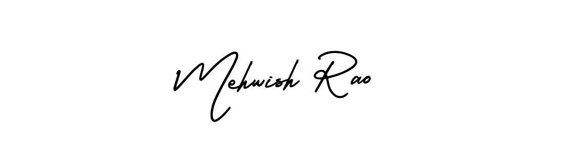 How to make Mehwish Rao name signature. Use AmerikaSignatureDemo-Regular style for creating short signs online. This is the latest handwritten sign. Mehwish Rao signature style 3 images and pictures png