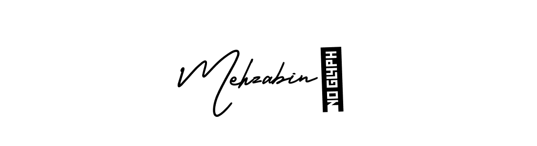 How to make Mehzabin⁩ name signature. Use AmerikaSignatureDemo-Regular style for creating short signs online. This is the latest handwritten sign. Mehzabin⁩ signature style 3 images and pictures png