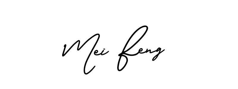 The best way (AmerikaSignatureDemo-Regular) to make a short signature is to pick only two or three words in your name. The name Mei Feng include a total of six letters. For converting this name. Mei Feng signature style 3 images and pictures png