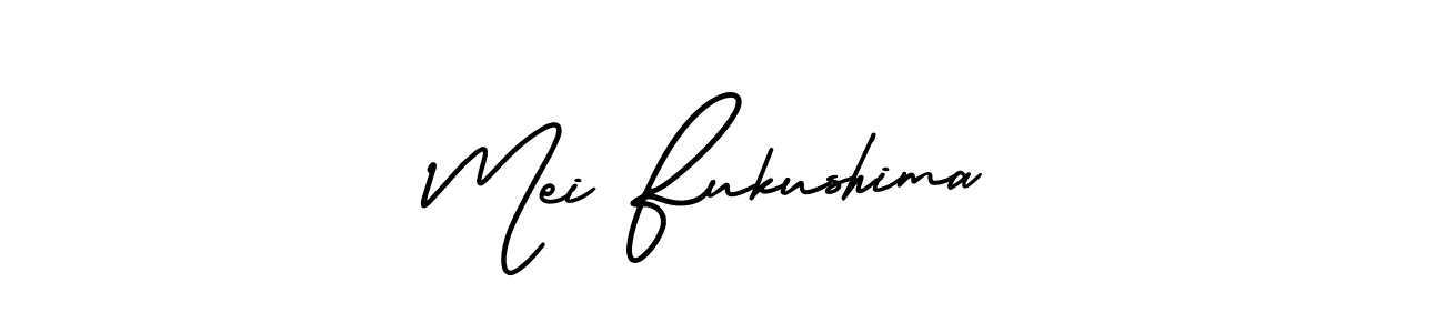 Create a beautiful signature design for name Mei Fukushima. With this signature (AmerikaSignatureDemo-Regular) fonts, you can make a handwritten signature for free. Mei Fukushima signature style 3 images and pictures png