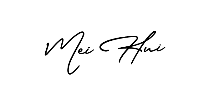 The best way (AmerikaSignatureDemo-Regular) to make a short signature is to pick only two or three words in your name. The name Mei Hui include a total of six letters. For converting this name. Mei Hui signature style 3 images and pictures png