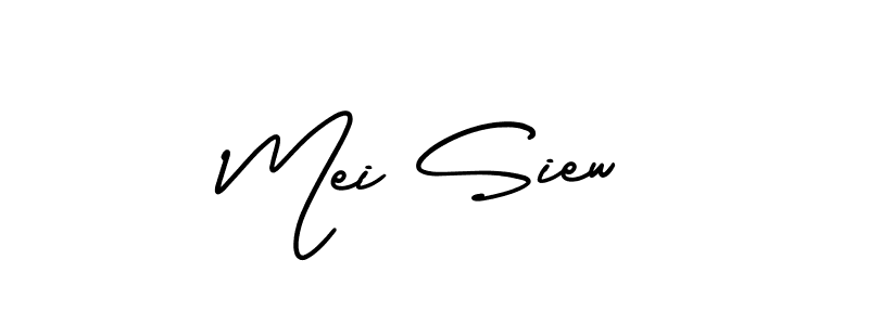 Use a signature maker to create a handwritten signature online. With this signature software, you can design (AmerikaSignatureDemo-Regular) your own signature for name Mei Siew. Mei Siew signature style 3 images and pictures png