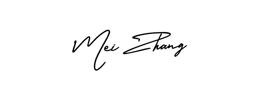 Create a beautiful signature design for name Mei Zhang. With this signature (AmerikaSignatureDemo-Regular) fonts, you can make a handwritten signature for free. Mei Zhang signature style 3 images and pictures png