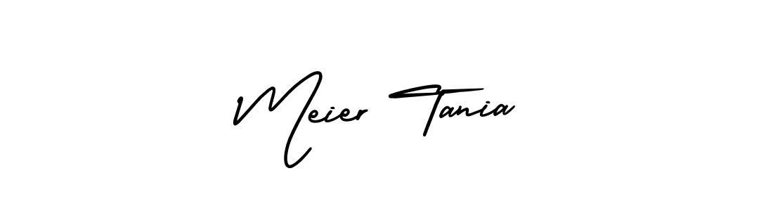 Design your own signature with our free online signature maker. With this signature software, you can create a handwritten (AmerikaSignatureDemo-Regular) signature for name Meier Tania. Meier Tania signature style 3 images and pictures png