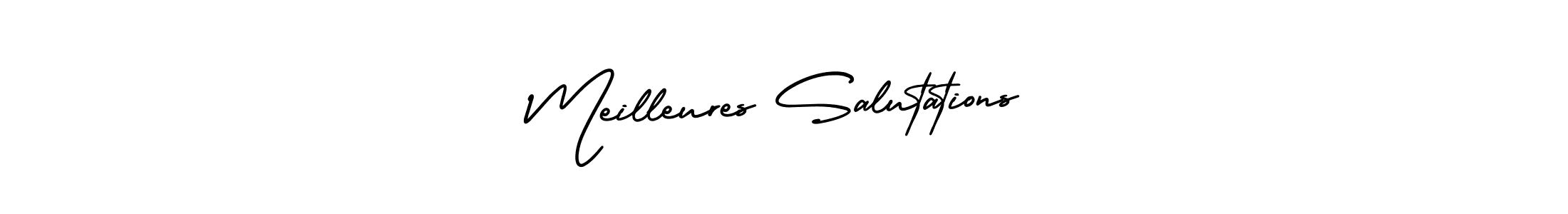 Also You can easily find your signature by using the search form. We will create Meilleures Salutations name handwritten signature images for you free of cost using AmerikaSignatureDemo-Regular sign style. Meilleures Salutations signature style 3 images and pictures png