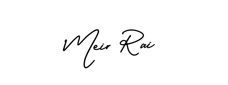 How to make Meir Rai name signature. Use AmerikaSignatureDemo-Regular style for creating short signs online. This is the latest handwritten sign. Meir Rai signature style 3 images and pictures png