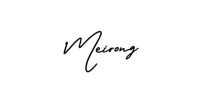 Similarly AmerikaSignatureDemo-Regular is the best handwritten signature design. Signature creator online .You can use it as an online autograph creator for name Meirong. Meirong signature style 3 images and pictures png