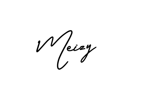 The best way (AmerikaSignatureDemo-Regular) to make a short signature is to pick only two or three words in your name. The name Meizy include a total of six letters. For converting this name. Meizy signature style 3 images and pictures png