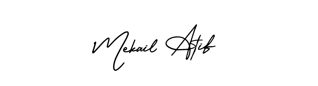 Make a short Mekail Atif signature style. Manage your documents anywhere anytime using AmerikaSignatureDemo-Regular. Create and add eSignatures, submit forms, share and send files easily. Mekail Atif signature style 3 images and pictures png